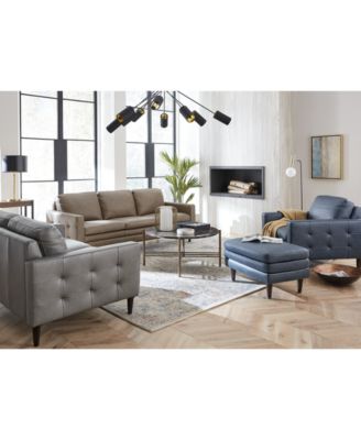 Furniture Locasta Leather Sofa Collection Created For Macys In Taupe
