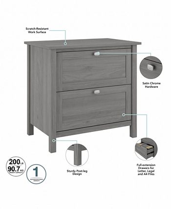 Bush Furniture Broadview 2 Drawer Lateral File Cabinet – 31W Classic Black, Home Office Storage