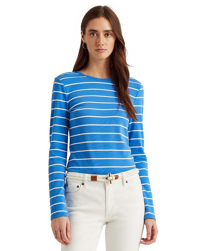 Lauren Ralph Lauren Striped Long Sleeve Top - Macy's