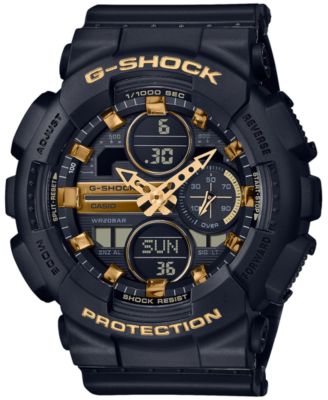 G-Shock - Women's Analog-Digital Black Resin Strap Watch 45.9mm