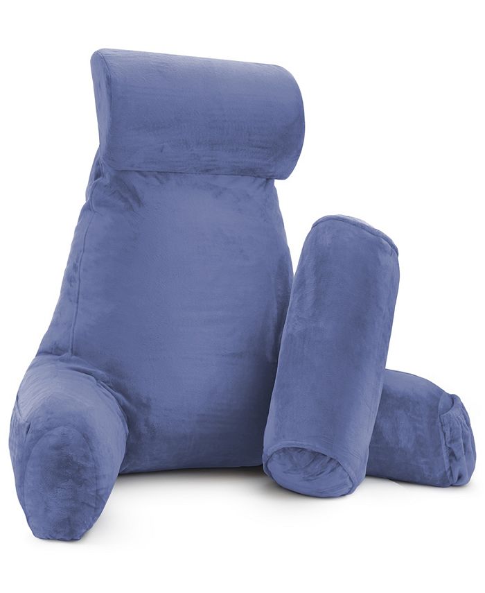 Nestl Reading Backrest Pillow Cover and Detachable Neck Roll Pillow