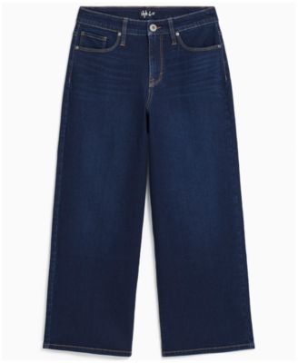Style & Co - High-Rise Wide-Leg Cropped Jeans
