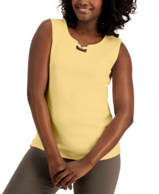 macys yellow tops