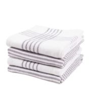 Martha Stewart Collection CLOSEOUT! Set of 3 Basket Weave Aqua-Striped Kitchen  Towels, Created for Macy's - Macy's