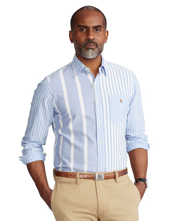 Polo Ralph Lauren Custom Fit Oxford Shirt, Bar Blue