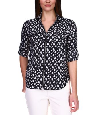 macy's petite dressy blouses