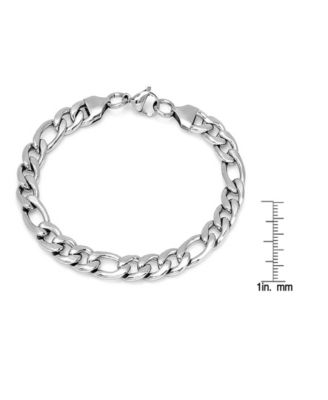 Men's Stainless Steel Thick Round Box Link Bracelet