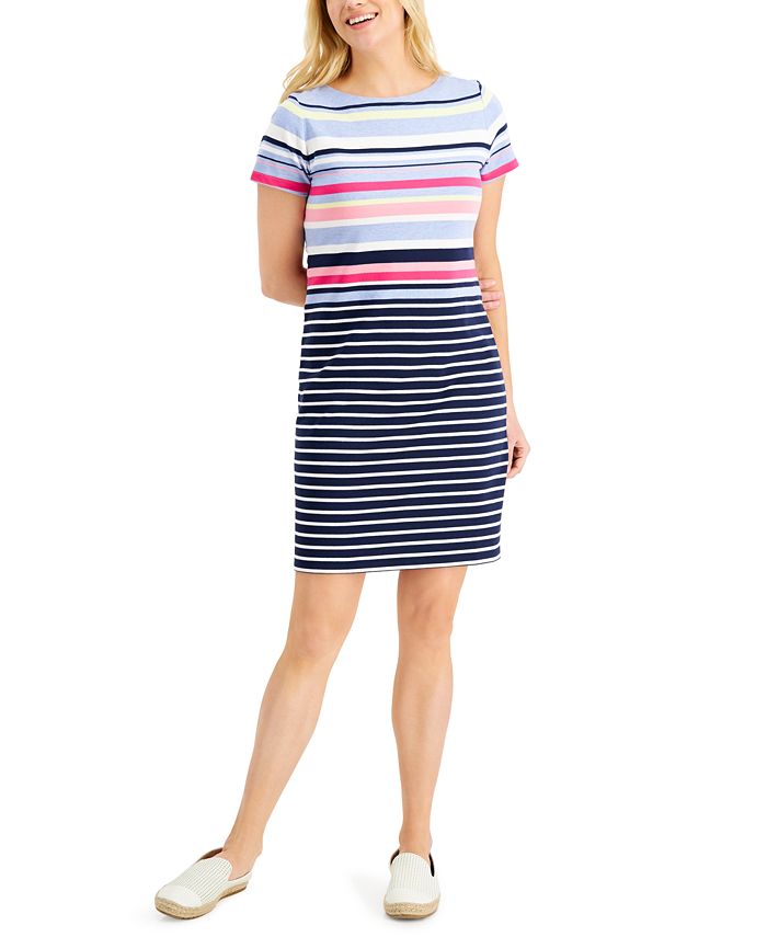 Karen Scott Reese Stripe Dress Created for Macy s Macy s