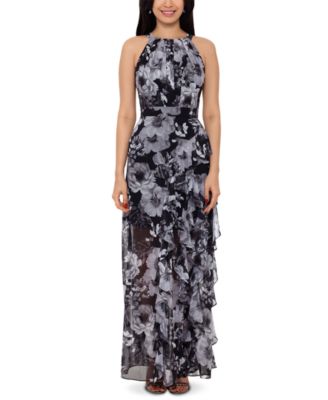 Betsy \u0026 Adam Tie-Back Chiffon Halter 