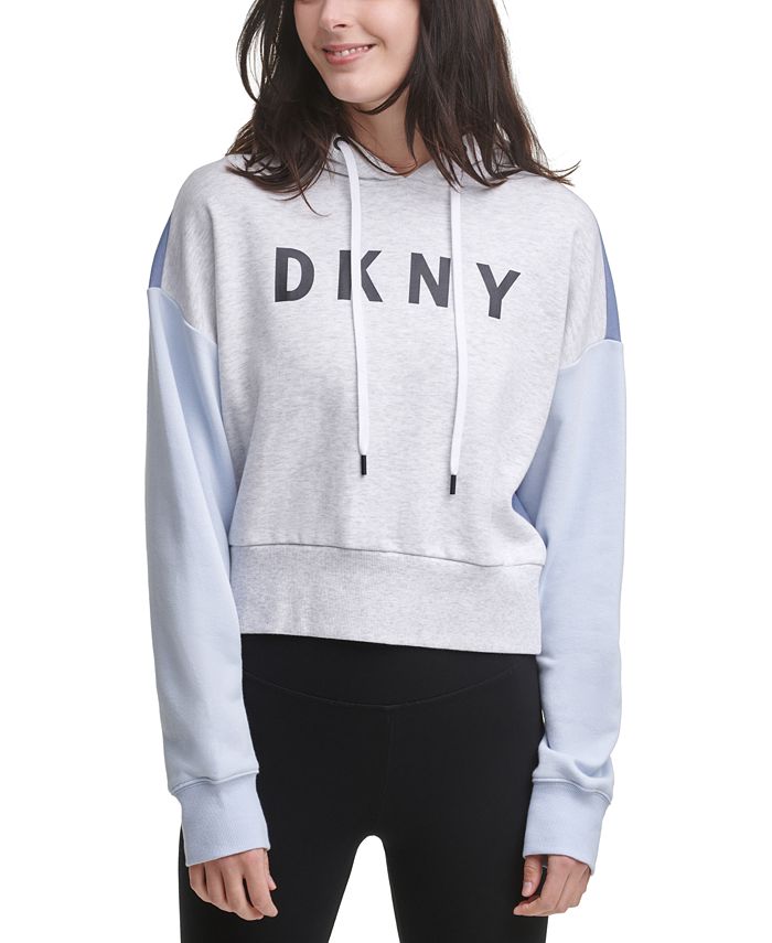 DKNY Sport Cotton Colorblocked Hoodie & Reviews - Tops - Women - Macy's