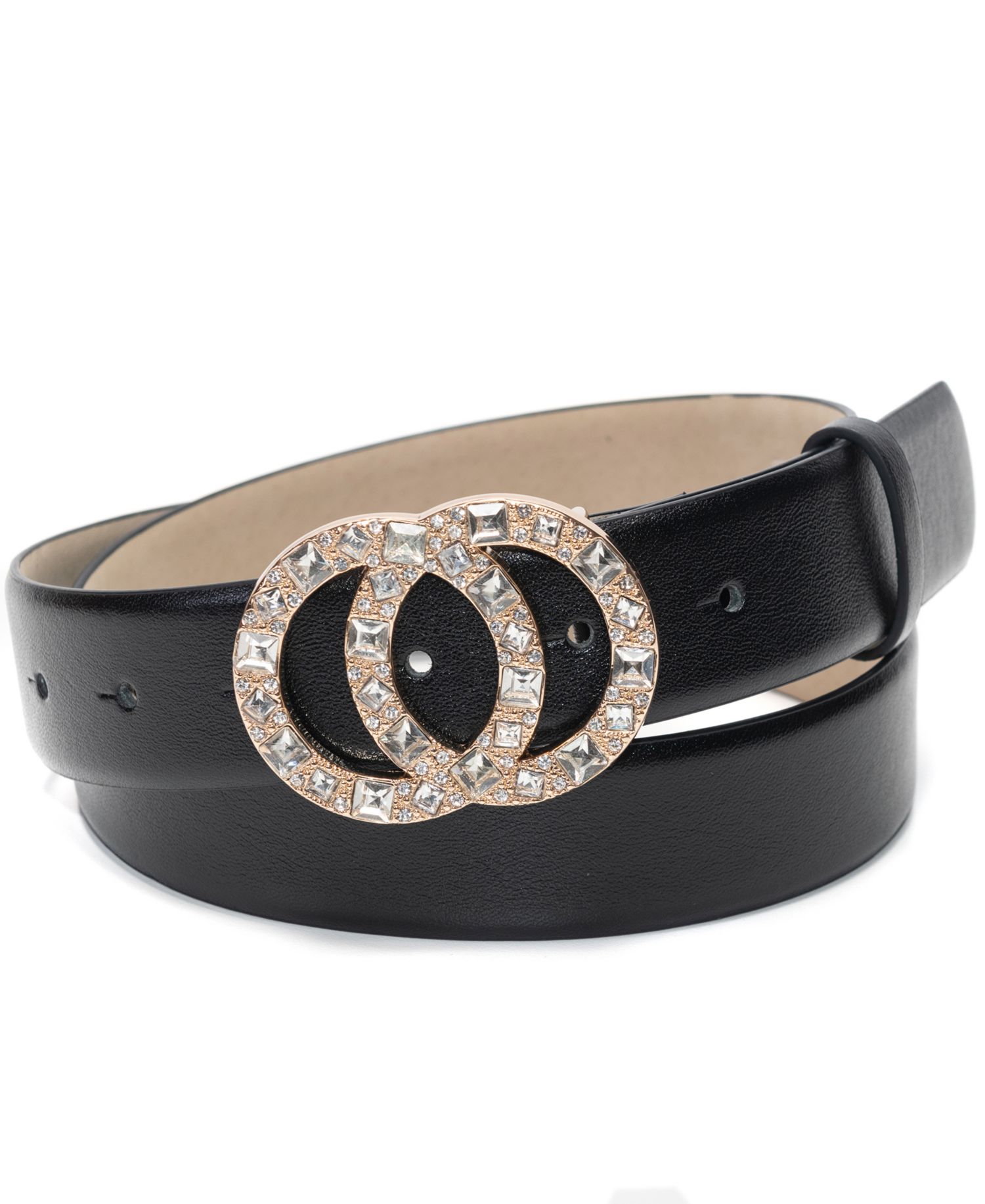 Double-Circle Rhinestone Belt