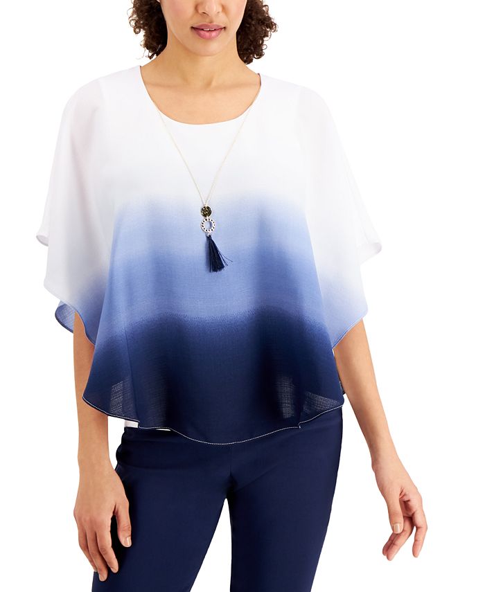 Macy's poncho tops shop