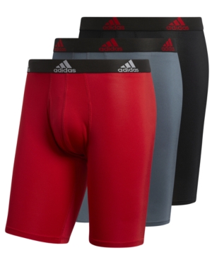 adidas Men's 3-Pk Performance Long Boxer Briefs