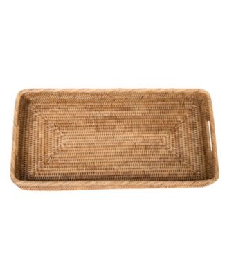 Artifacts Rattan Rectangular Tray with Rounded Corners