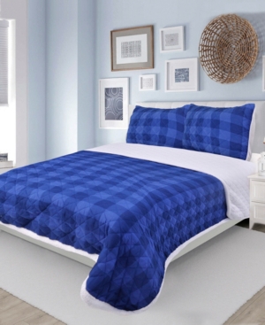 Microfiber Sherpa Back 3 Piece Quilt Set King