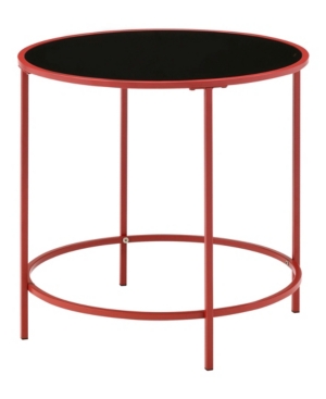 Furniture of America Vardo Glass Top Side Table