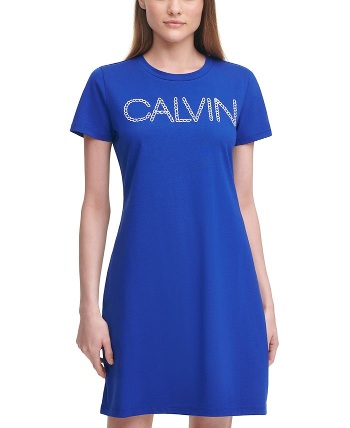 Calvin Klein Logo Dress - Macy's