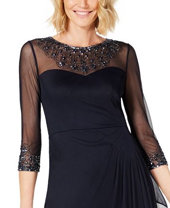 Alex evenings embellished 2025 a line gown