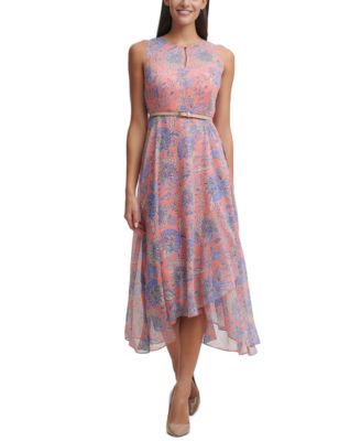 tommy hilfiger delphinium chiffon midi dress