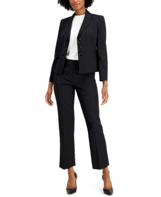 black coat pant suit