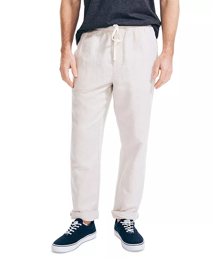 Men's Classic-Fit Elastic Drawstring Linen Pant - thumbnail 5