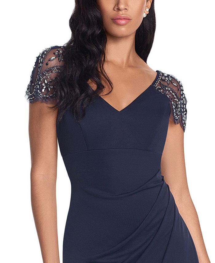 XSCAPE BeadedSleeve Sheath Dress & Reviews Dresses Women Macy's