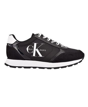 Calvin Klein Women's Cayle Logo Casual Lace-Up Sneakers & Reviews ...