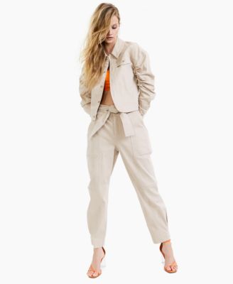 Bar III - Tie-Waist Tapered Pants