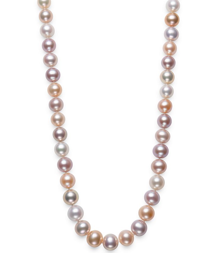Macy's Multicolor Cultured Freshwater Pearl (9-1/2-10-1/2mm) 17-1/2 ...