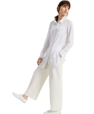 Alfani - Solid Button-Down Tunic Top