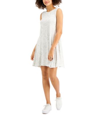 macy's white long sleeve dress