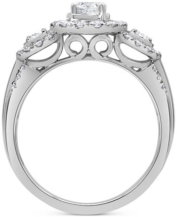 Macy's - Diamond Triple Halo Engagement Ring (1 ct. t.w.) in 14k White Gold
