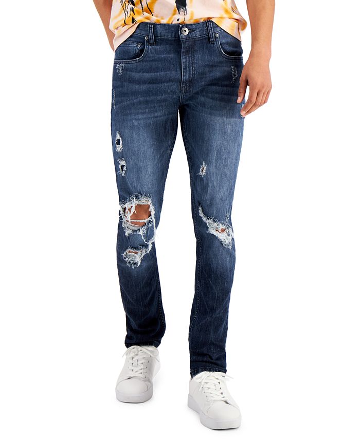 INC International Concepts Men's Skinny-Fit Destroyed Jeans, Created ...