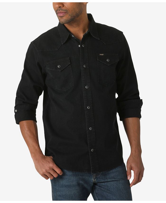Wrangler Men's Denim Shirt & Reviews - Casual Button-Down Shirts - Men -  Macy's