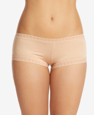Hanky Panky Women's Dream Lace-trim Boyshort Underwear In Chai (nude 5)