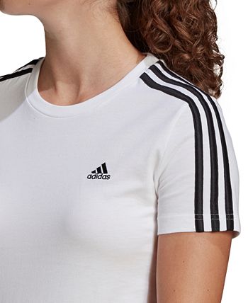 adidas Women\'s Essentials Cotton T-Shirt Macy\'s Stripe - 3