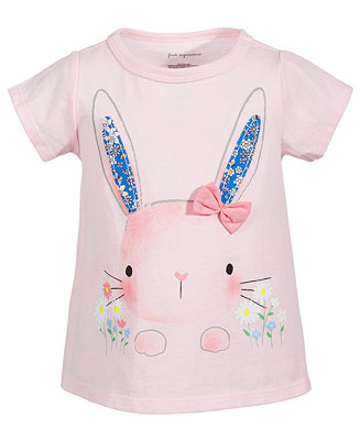 First Impressions Toddler Girls Garden Bunny Cotton T-Shirt, Created ...