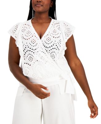 macys plus size dressy tops