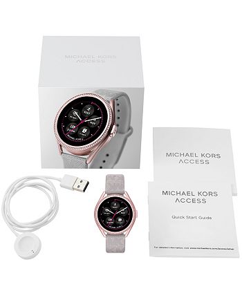 Michael Kors Access Gen 5e MKGO Gray Rubber Smartwatch 43mm Macy s