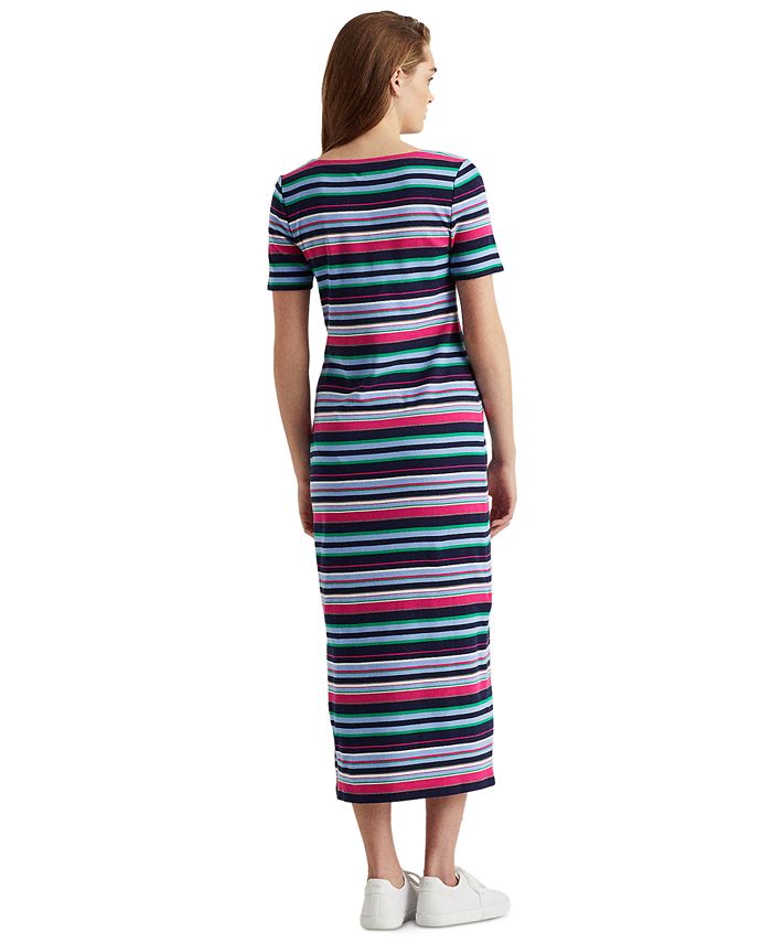 Lauren Ralph Lauren Striped Midi Dress - Macy's