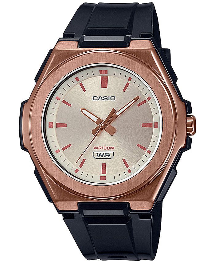 casio leather strap women's watch