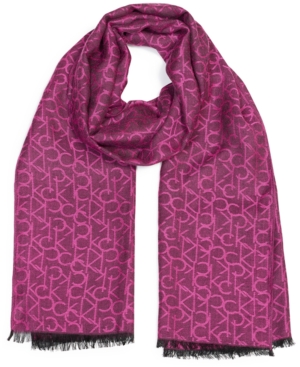 Calvin Klein Monogram Ck Logo-Print Pashmina