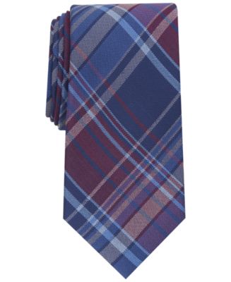 Club Room Men's May Plaid Tie, Created for Macy's - Macy's