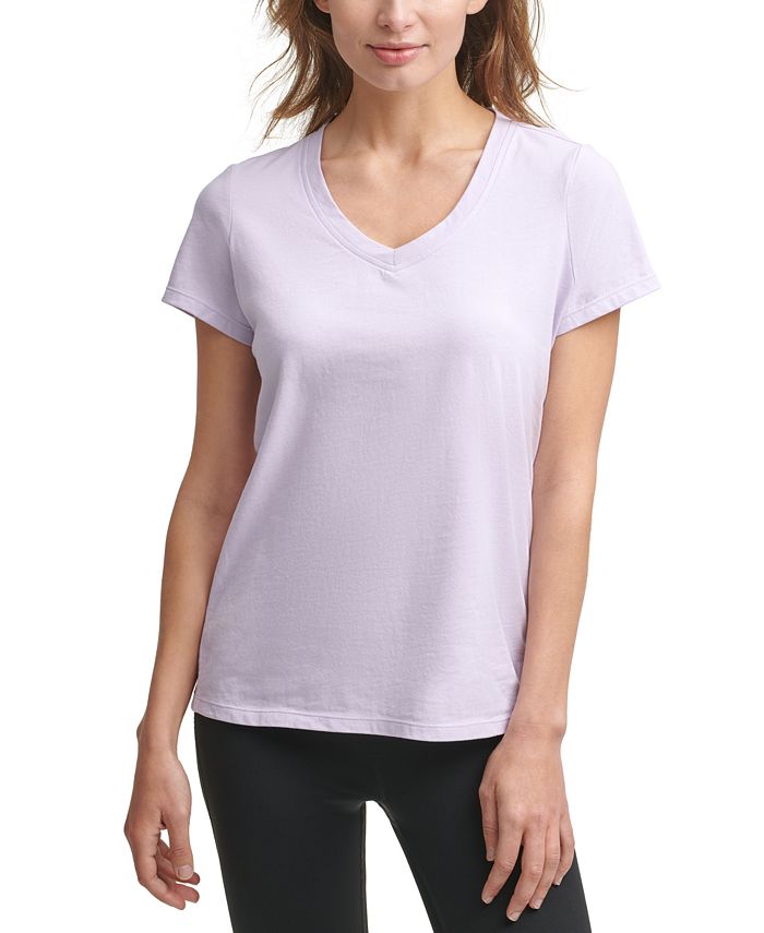 Calvin Klein Cotton V-Neck T-Shirt - Macy's