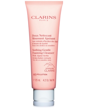 Shop Clarins Soothing Gentle Foaming Cleanser With Shea Butter, 4.2 Oz.