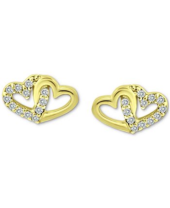 Giani Bernini - Cubic Zirconia Intertwined Hearts Stud Earrings