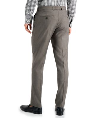 Men's Slim-Fit Non-Iron Performance Stretch Heathered Dress Pants