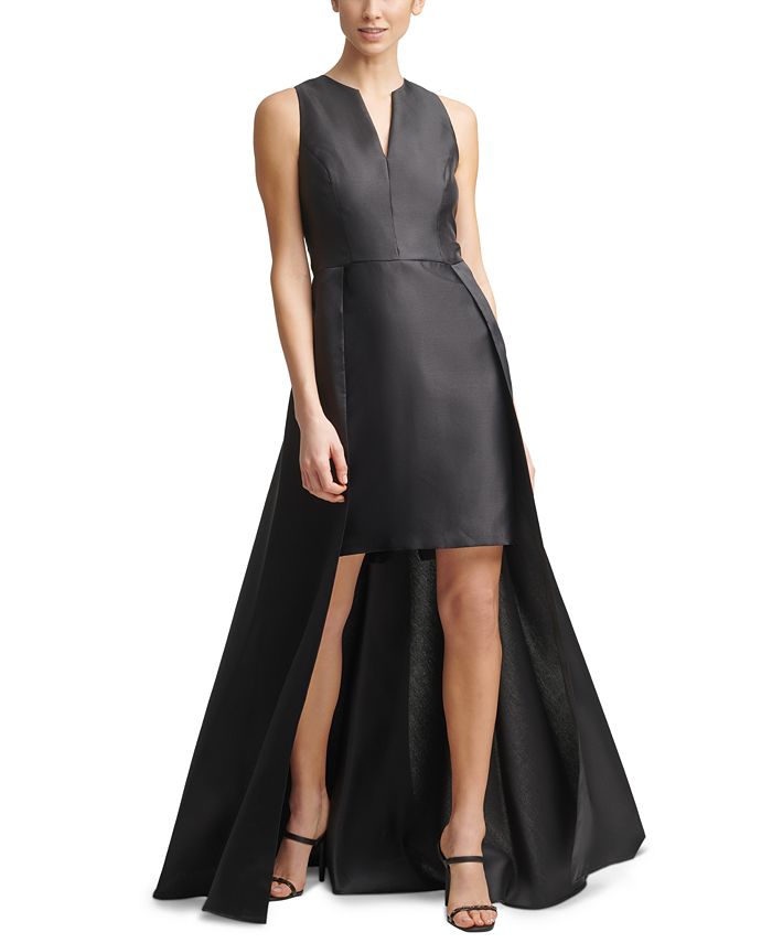 Calvin Klein V-Neck Short-Long Gown & Reviews - Dresses - Women - Macy's