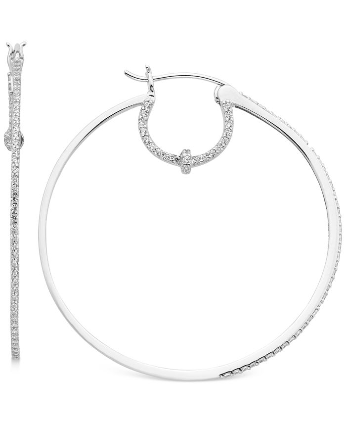 Macy's - Diamond Hoop Earrings (1/2 ct. t.w.) in 14k White Gold