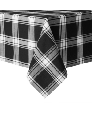 Town & Country Living Buffalo Check Tablecloth Single Pack 60"x144" In Black & White
